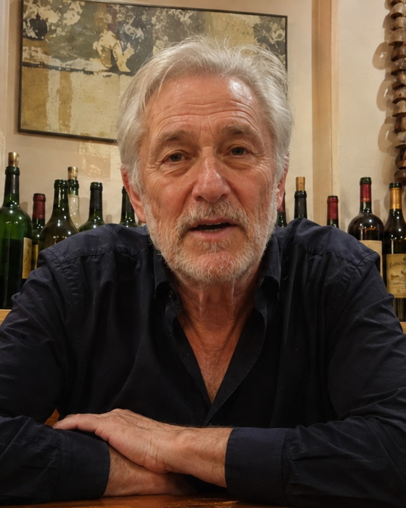 Vincent Cellars in his cellar